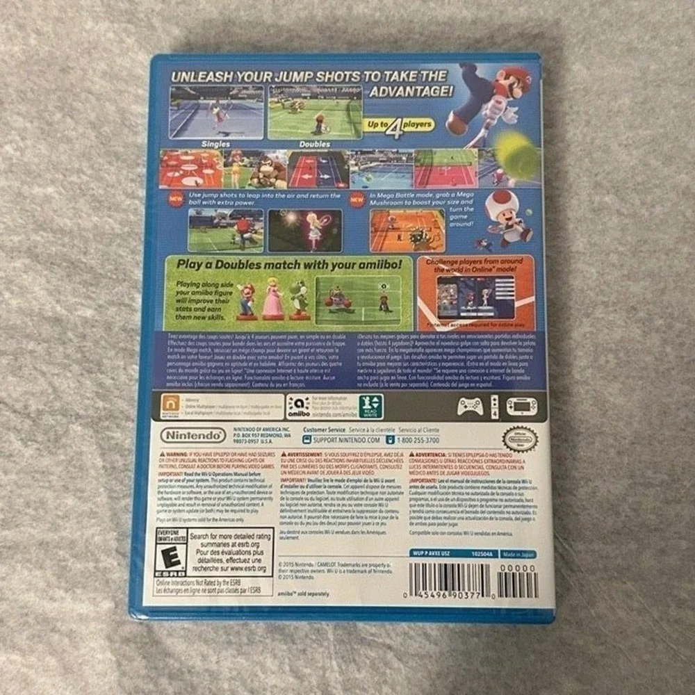 Mario Tennis Ultra Smash Nintendo Wii U 2015 New Factory Sealed Mint Condition